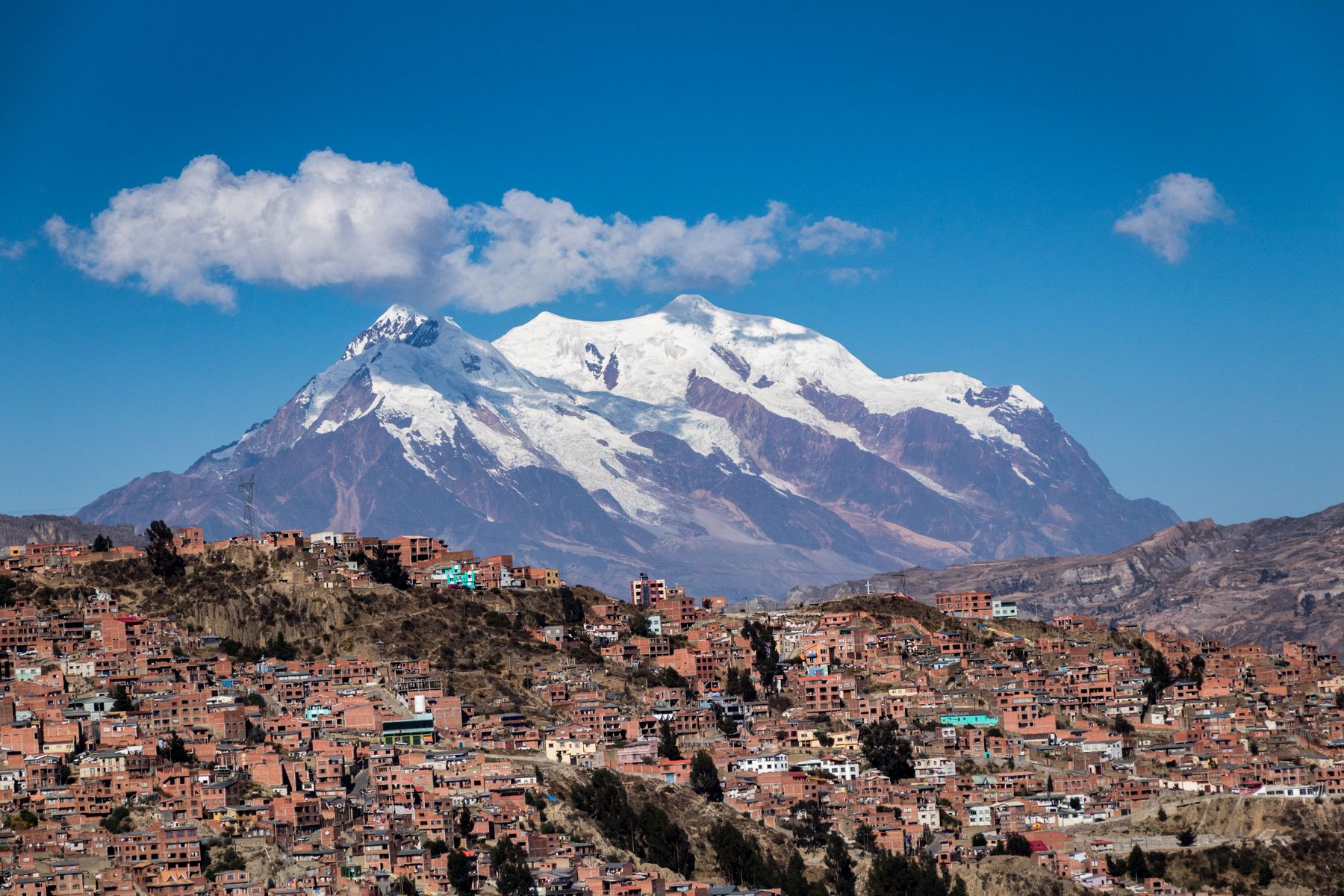 Vue plongeante sur La Paz depuis les hauteurs d'El Alto (photo : Pexels).