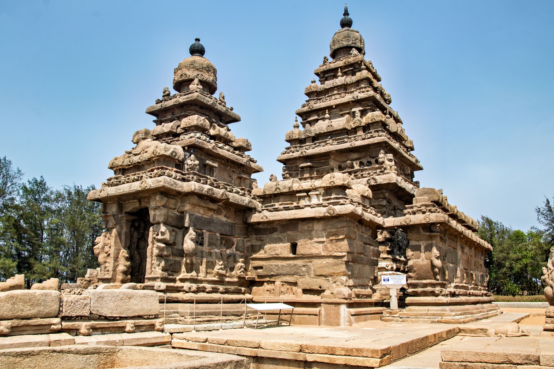 Le temple du Rivage de Mahabalipuram face au golfe du Bengale (photo : Pexels).